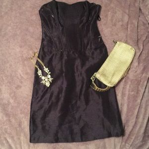 BCBG Max Azria Strapless Corset Midi